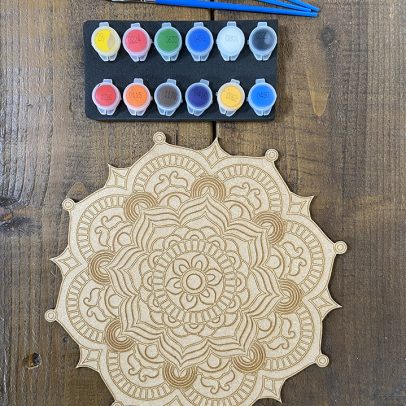 Wooden Mandala Painting Kit